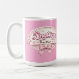 LingOrm Seit 2024 Coquette Ribbon Abzeichen Kaffeetasse