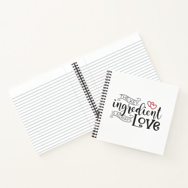 L'ingrédient clé est l'amour Valentine | Carnet (Intérieur)