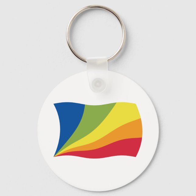 Lingua Franca Nova Flag Schlüsselanhänger (Vorderseite)