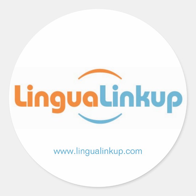 Lingua Linkup Rundkleber Runder Aufkleber (Vorderseite)