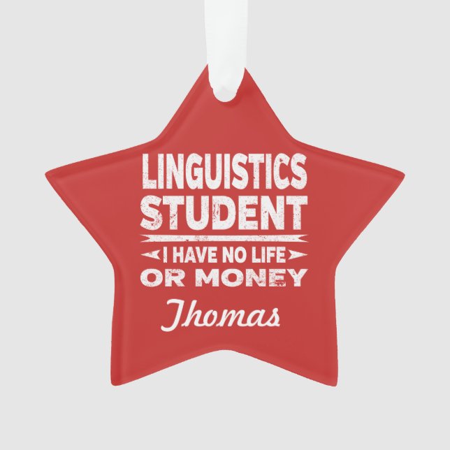 Linguistique College étudiant Pas de vie ou d'arge (devant)