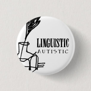 Linguistisches autistisches Abzeichen Button