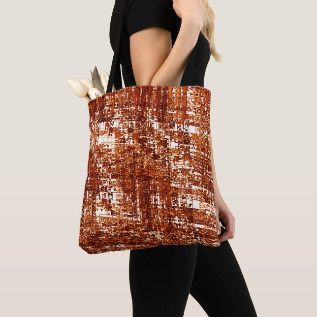 Linhas cruzadas e entalhe de quadrados enferrujado tasche (Von Nahem)