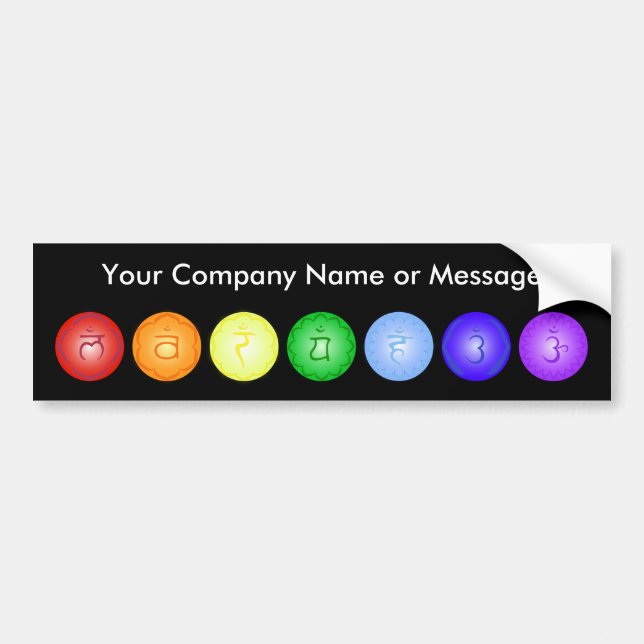 Linie 7 Chakras Autoaufkleber (Vorne)