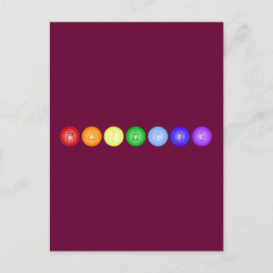 Linie 7 Chakras Postkarte