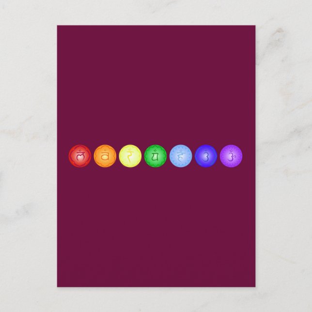 Linie 7 Chakras Postkarte (Vorderseite)