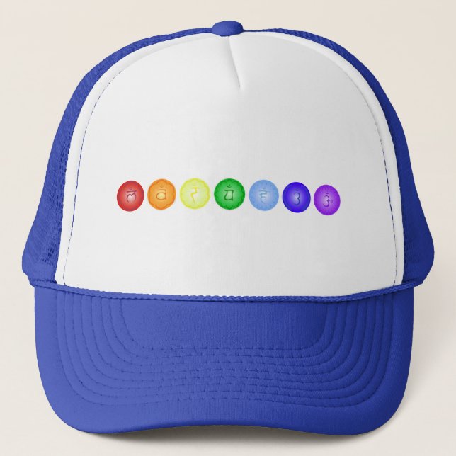 Linie 7 Chakras Truckerkappe (Vorderseite)