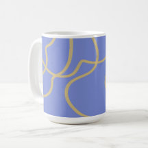 Linie Art: Gold auf Blue