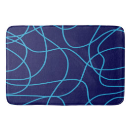 Linie Art in widersprüchlicher Blues Badematte