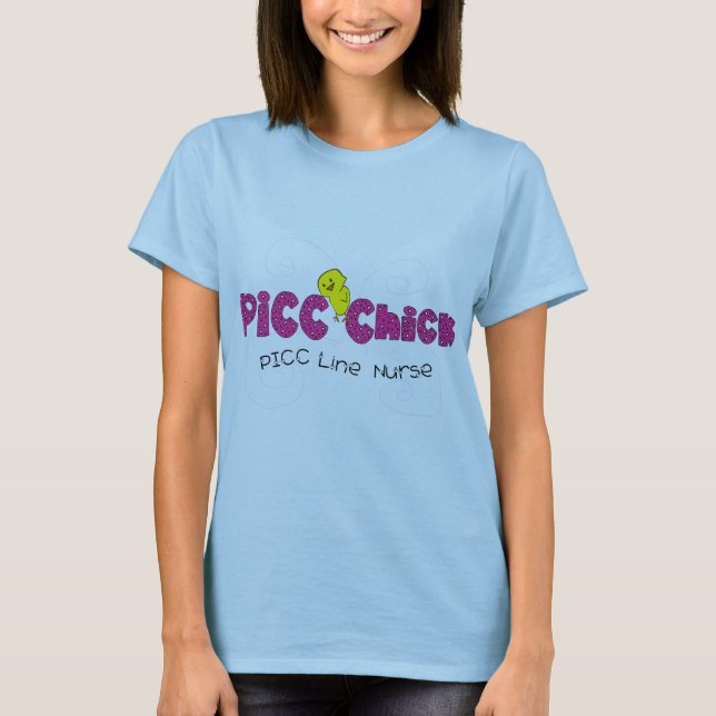 Linie Krankenschwester-Geschenke PICC Küken-PICC T-Shirt (Vorderseite)