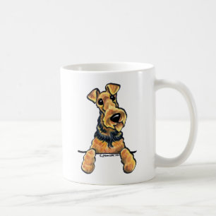 Linie Kunst Airedales Terrier Kaffeetasse