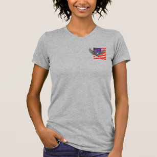Linie Kunstdamen-T - Shirt der amerikanischen