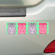 Linie pixeliger mehrfarbiger Cartoon-Hamster