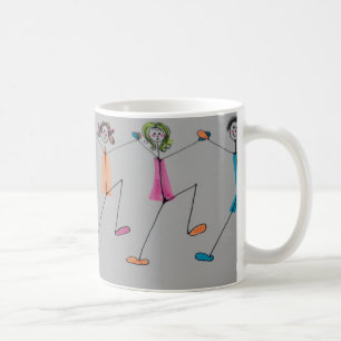Linie Tanzen Kaffeetasse