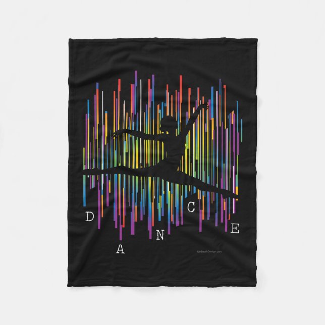 Linie Tänzer (v1) Fleecedecke (Vorderseite)