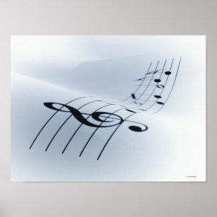Linie von Musik Poster