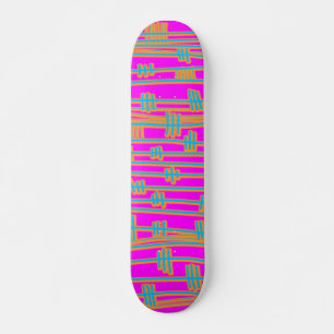 Linien Abstrakt - Retro Skateboard