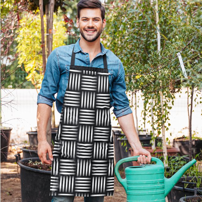 Linien, die Kunst überschneiden Schürze (apron)