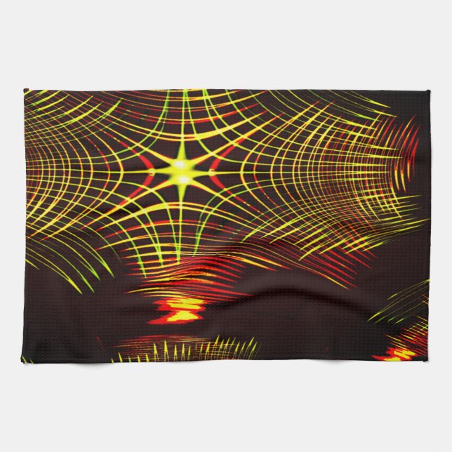 Linien, die sich in der Welle und Lichteffekt wied Geschirrtuch (Horizontal)