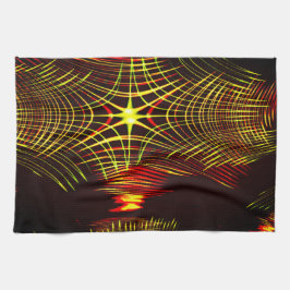 Linien, die sich in der Welle und Lichteffekt wied Geschirrtuch