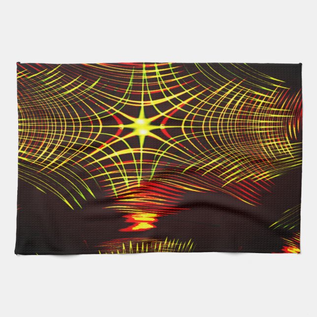 Linien, die sich in der Welle und Lichteffekt wied Geschirrtuch (Horizontal)