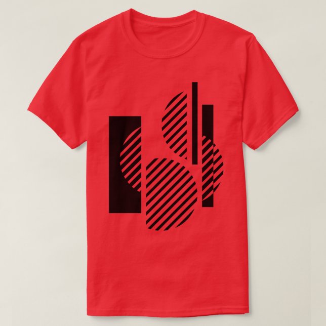 Linien geometrische Kreise T-Shirt (Design vorne)
