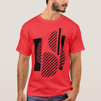 Linien geometrische Kreise T-Shirt