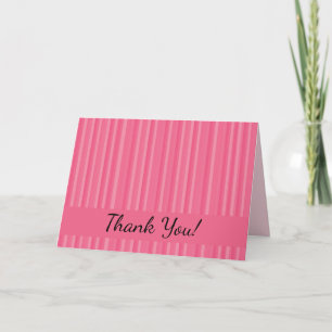 Linien in Rosa-Tönen Dankeskarte