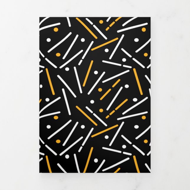 Linien Muster 4 Dreifach Gefaltete Urlaubskarte (Cover)