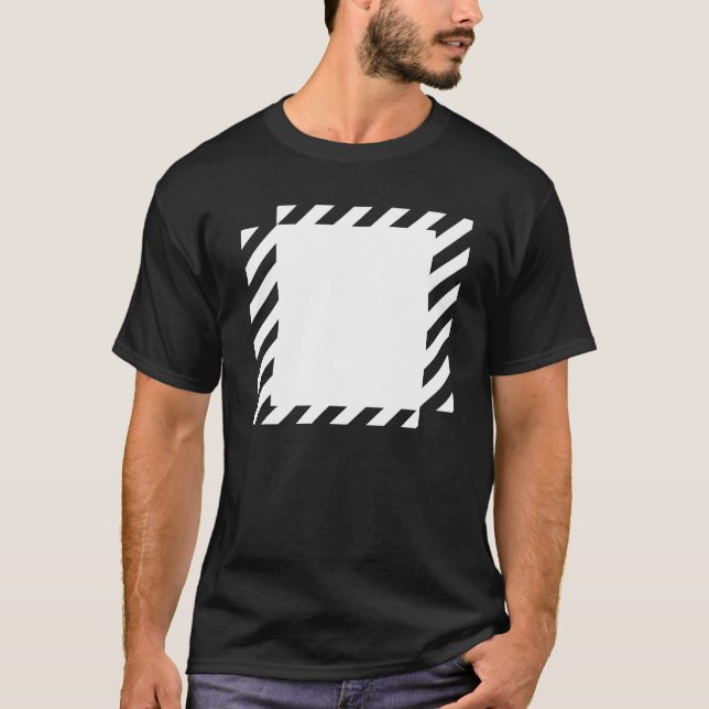 Linien Quadrate Design T-Shirt (Vorderseite)