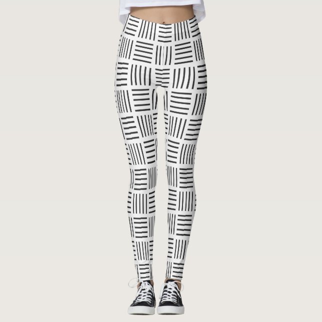 Linien quadriert leggings (Vorderseite)
