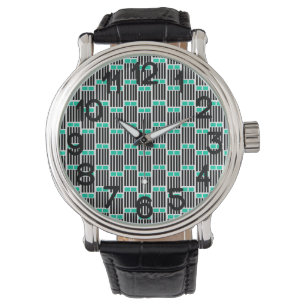 Linien und Felder Armbanduhr