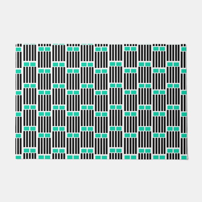 Linien und Felder Fußmatte (Vorderseite)