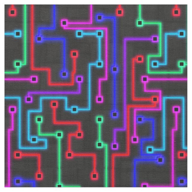 Linien und Knoten - Neon Stoff (Nahaufnahme)