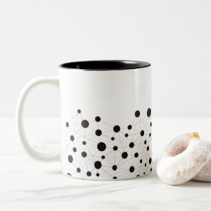 Linien und Punkte Zweifarbige Tasse