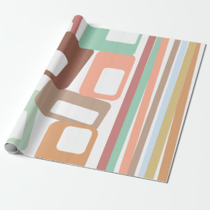 Linien und Rechtecke Geschenkpapier