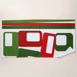 Linien und Rechtecke Strandtuch