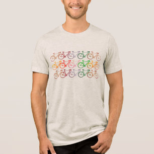 Linien von Farbrädern Tri-Blend Shirt