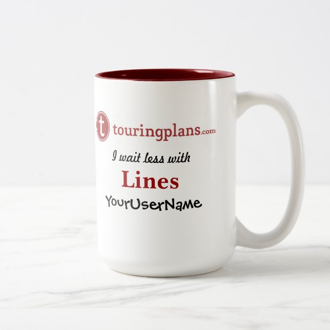 Linien Zwei-Tone 15 oz. Tasse (Rechts)