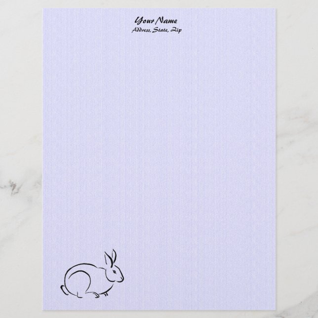 Linienkaninchen Briefbogen (Vorderseite)