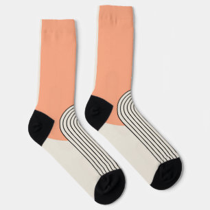 Linienkunst im Stil der Mitte des Jahrhunderts mit Socken