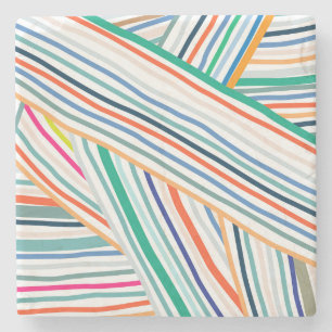 Linienmuster Steinuntersetzer