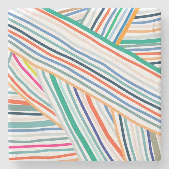 Linienmuster Steinuntersetzer (Vorderseite)