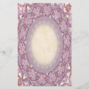Linierte Pink Rose Lace p2 Stationery Pages Briefpapier