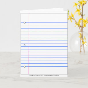 Liniiertes Papier ausgegangen? Schreib auf dieses Karte