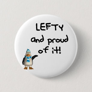 Link und stolz auf es! Linkshändige lustige Button
