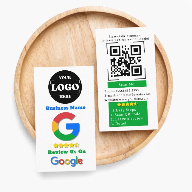 Link zum QR-Code von Google Review Business-Logo Visitenkarte (Von Creator hochgeladen)