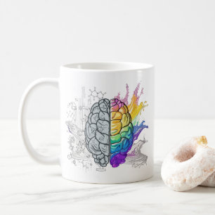 Linke Gehirnhälfte vs Rechte Gehirnhälfte Kreative Kaffeetasse