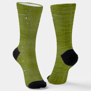 Linke grüne Alligator Textur Socken