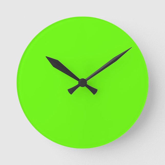Linke grüne Wand-Uhr Runde Wanduhr (Vorderseite)